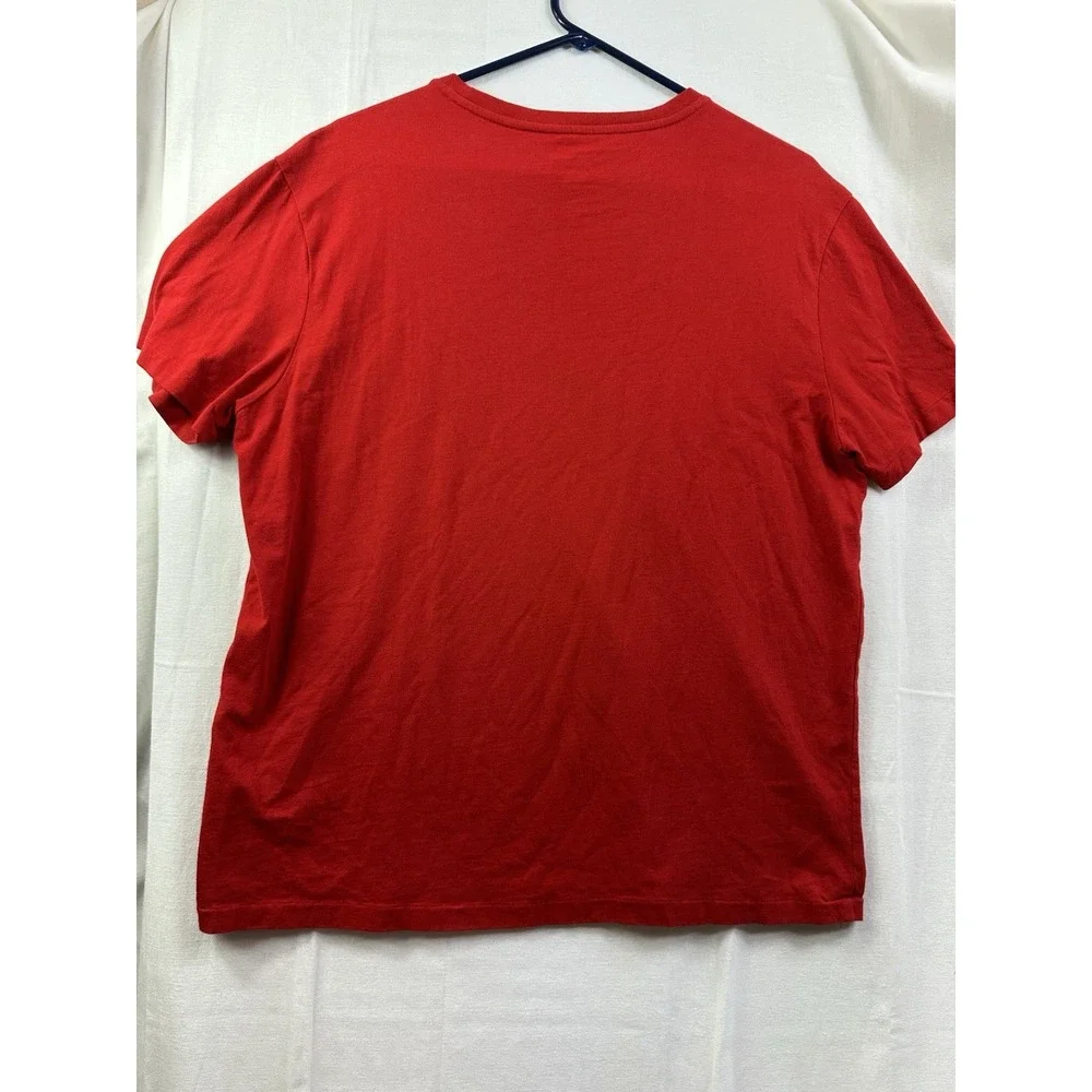 Polo Ralph Lauren Size L Large CREWNECK Cotton T- Shirt‎ Men's Color Red